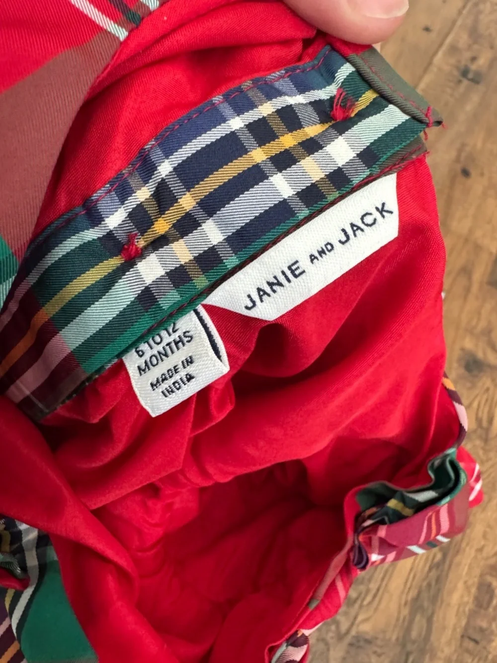Janie & Jack Bradbury Red The Tartan Plaid Dress Holiday Christmas 6 12 Months